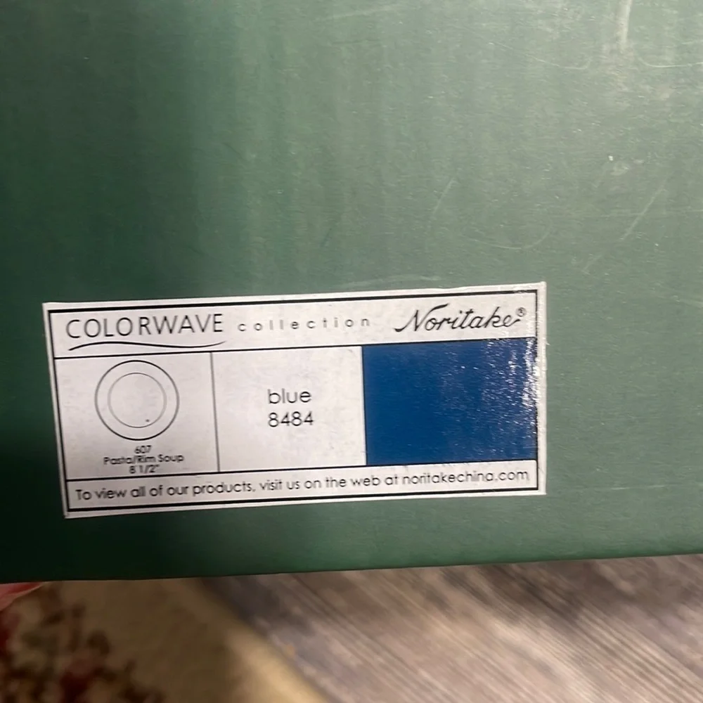 4 Noritake colorware collection plate for soup